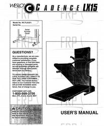 Owners Manual, WLTL31571 G03134-C - Product Image