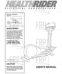 Owners Manual, HREL89071 H01070-C - Product Image