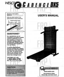 Owners Manual, WLTL25074 161752- - Product Image
