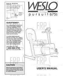 Owners Manual, WLEX27182 - Product image