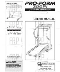 Owners Manual, 299400 165018- - Product Image