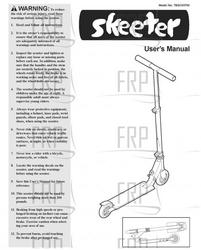 Owners Manual, TBSC03700 - Product Image Owners Manual, TBSC03700 - Product Image