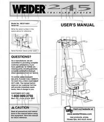 Owners Manual, WESY19001 - Product Image