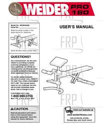 Owners Manual, WEBE09200 - Product Image