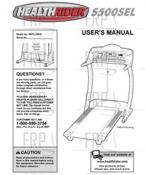 Owners Manual, HRTL10910 178876- - Product Image