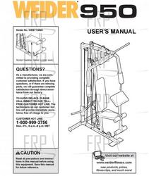 Owners Manual, WESY13820 - Product Image