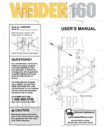 Owners Manual, WEBE08920 - Product Image
