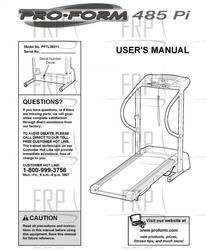 Owners Manual, PFTL39211 - Product Image