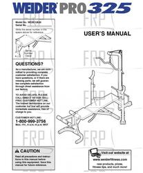 Owners Manual, WEBE12620 - Product Image