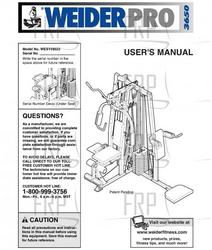 Owners Manual, WESY39522 - Product Image