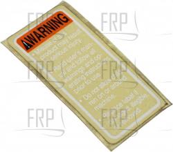 Decal, General Warning - Product Image