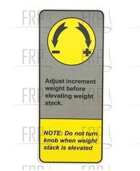Decal, Increment weight - Product Image
