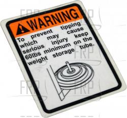 Decal, Tipping Warning - Product Image