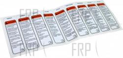 Decal, Warning - Product Image Decal, Warning - Product Image