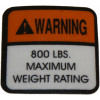 39001314 - Decal, Weight rating, 800 LB. - Product Image