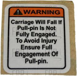 Label. Warning, Pin - Product Image