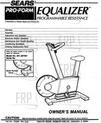 Manual, Owner's, 831.287281 - Product Image Manual, Owner's, 831.287281 - Product Image
