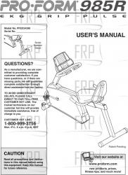 Manual, Onwers,PFEX34390 - Product Image