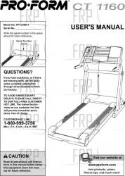 Manual, Owners,  PFTL09911 - Product Image