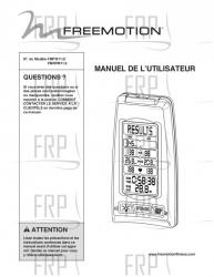 Manual, Owner's French - Image Manual, Owner's French - Image
