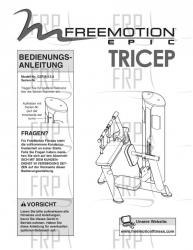 Manual, Owner's German - Image Manual, Owner's German - Image