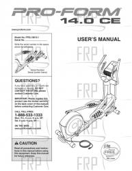 Manual, Owner's, PFEL180101 - Image