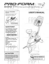 Manual, Owner's, PFEVEX69830 - Image