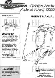 Manual, Owners, PFTL59121 - Product Image