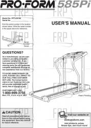 Manual, Owners, PFTL59190 - Product Image