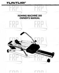 Manual, Owner's R205 - Product Image