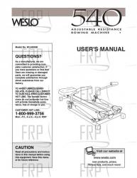 Manual, Owner's, WL540030 - Image