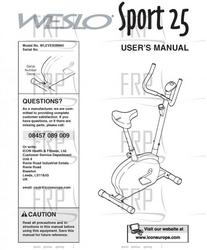 Manual, Owner's, WLEVEX09940 UK - Product Image Manual, Owner's, WLEVEX09940 UK - Product Image
