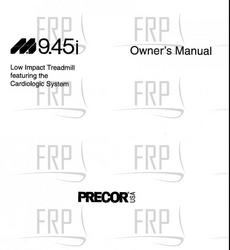 OWNERs MANUAL9.45I - Product Image