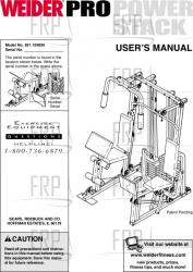 Owners Manual, 159830 - Product Image