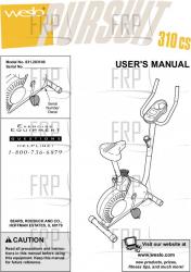Owners Manual, 283100 - Product Image