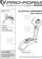 Owners Manual, 283521 - Product Image Owners Manual, 283521 - Product Image