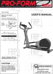 Owners Manual, 285737 - Product Image Owners Manual, 285737 - Product Image