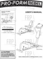 Owners Manual, 285872,NO PULSE - Product Image