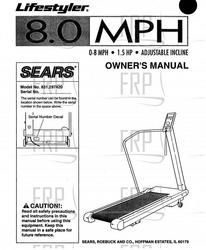 Owners Manual, 297420 - Product Image