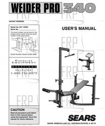 Owner's Manual, 831.150381 - Product Image Owner's Manual, 831.150381 - Product Image