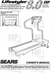 Owner's Manual, 831.297080 - Product Image