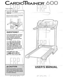 Owners Manual, CTTL038041 - Product Image