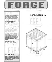 Owners Manual, FDSS20040 - Product Image