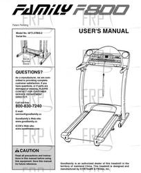 Owners Manual, GFTL078040,ENG - Product Image