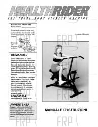 Owners Manual, HRCR91080,ITALIAN - Image