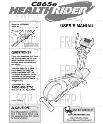 Owners Manual, HRE6994DR0 - Product Image