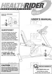 Owners Manual, HREX36500 - Product Image