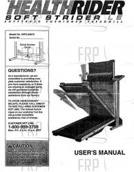 Owners Manual, HRTL26970 - Product Image