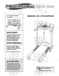 Owners Manual, PETL61020,FRENCH - Image