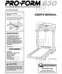 Owners Manual, PETL63000,UK - Product Image